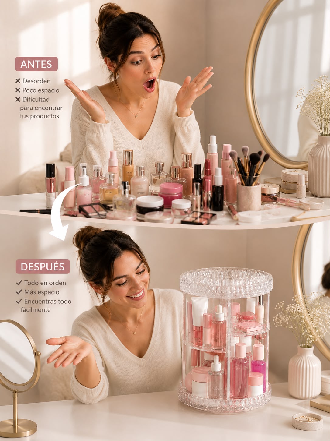 ORGANIZADOR DE MAQUILLAJE 360